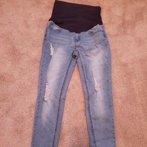 Pink blush skinny jeans